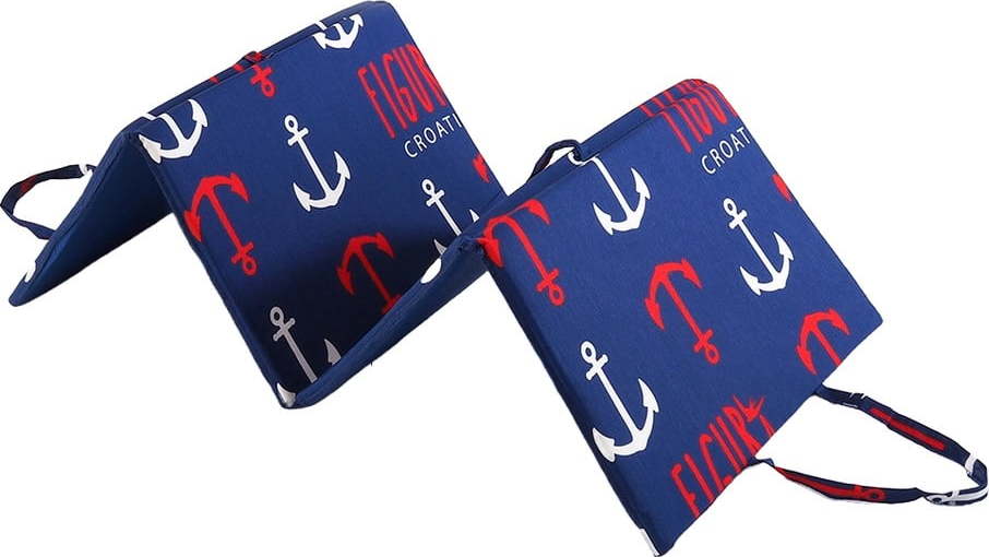 Červeno-modrý zahradní podsedák na lehátko 49x137 cm Anchors – B.E.S. B.E.S.