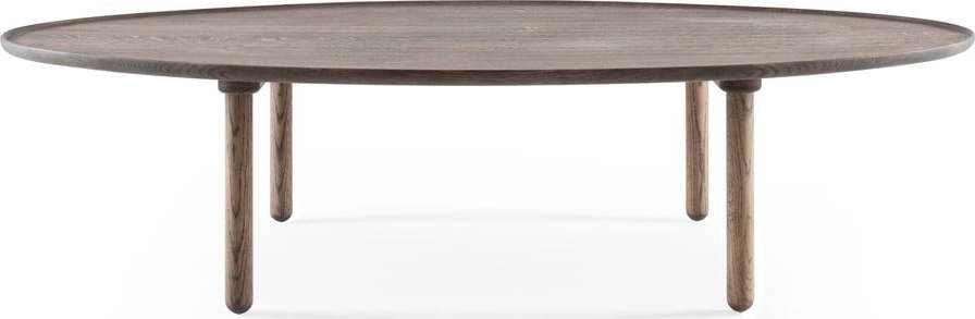 Hnědý konferenční stolek z dubového dřeva 80x150 cm Mu – Gazzda Gazzda