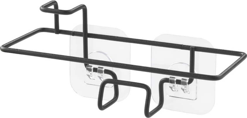 Matně černý kovový organizér ke dřezu bez vrtání Lava – Metaltex Metaltex