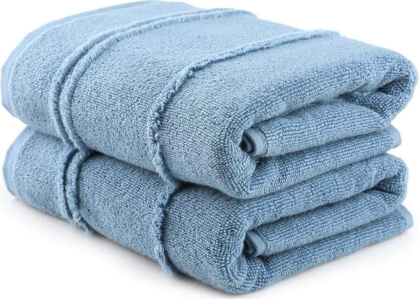 Modré froté ručníky v sadě 2 ks 50x90 cm Arden – Foutastic Foutastic