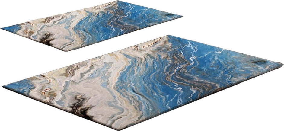 Modré koupelnové předložky v sadě 2 ks 60x100 cm – Foutastic Foutastic