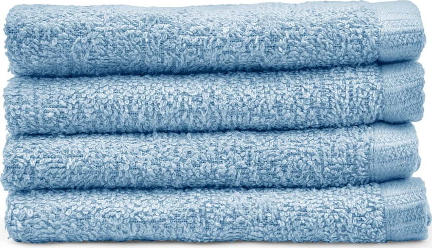 Modré rychleschnoucí bavlněné ručníky v sadě 4 ks 30x30 cm Quick Dry – Catherine Lansfield Catherine Lansfield