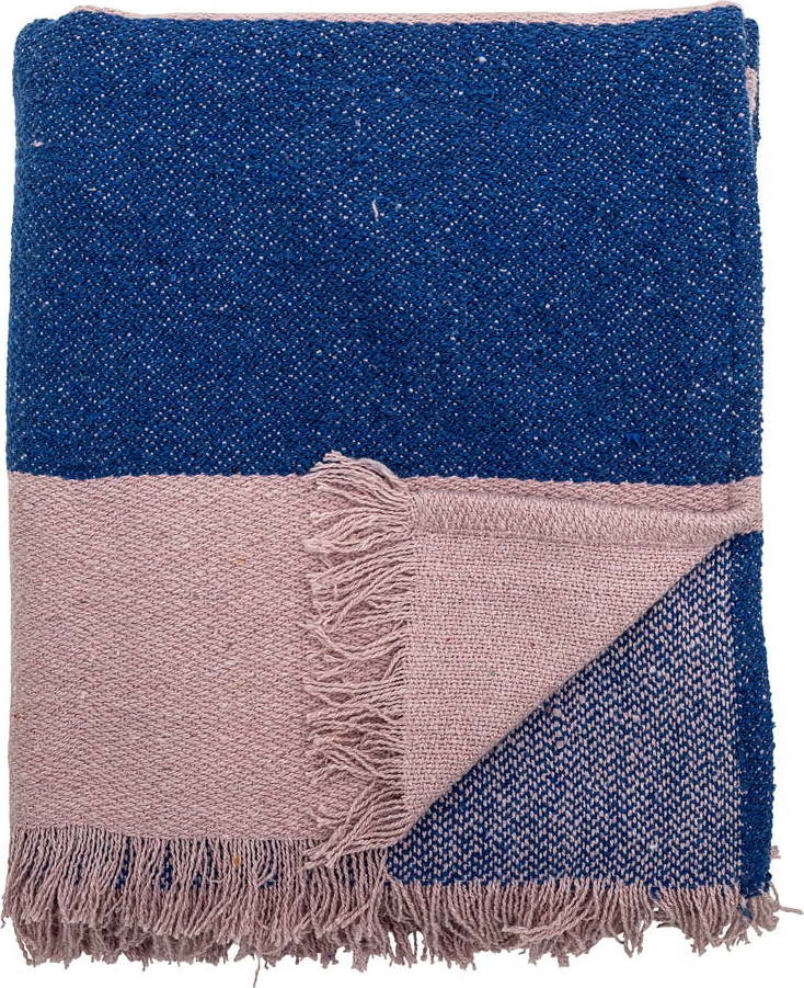 Modro-růžová deka 130x160 cm Cadeo – Bloomingville Bloomingville