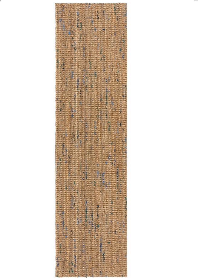 Ručně tkaný jutový běhoun v modro-přírodní barvě 60x230 cm Jute Boucle Blue – Flair Rugs Flair Rugs