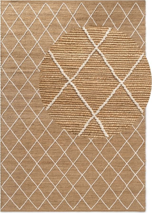 Ručně tkaný jutový koberec v přírodní barvě 160x230 cm Kunu – Hanse Home Hanse Home