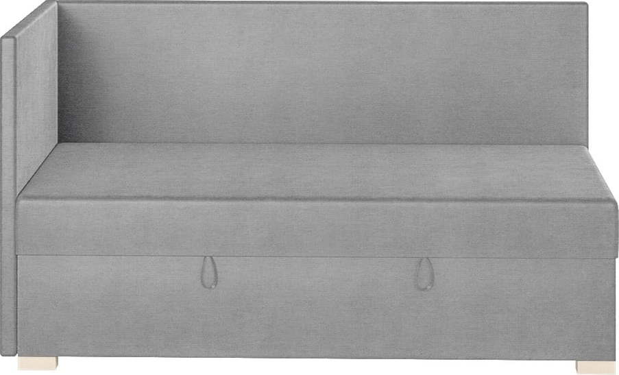 Šedá rohová dětská postel s úložným prostorem s matrací 90x200 cm Flexi – Ghado Ghado