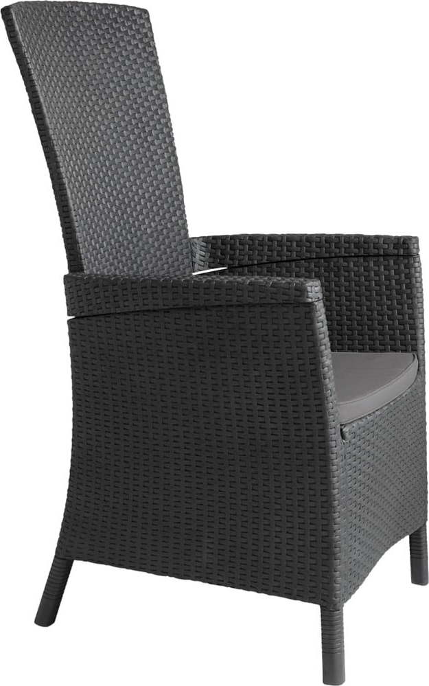 Antracitové plastové zahradní křeslo Vermont – Keter Keter