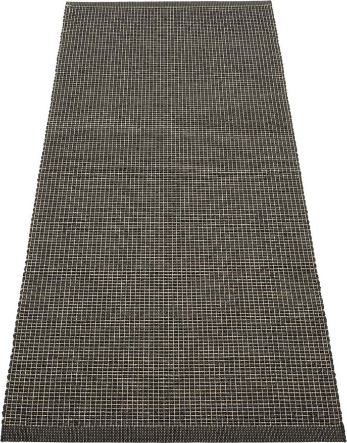 Antracitový vnitřní a venkovní běhoun 70x180 cm Emm Black Linen – Pappelina Pappelina