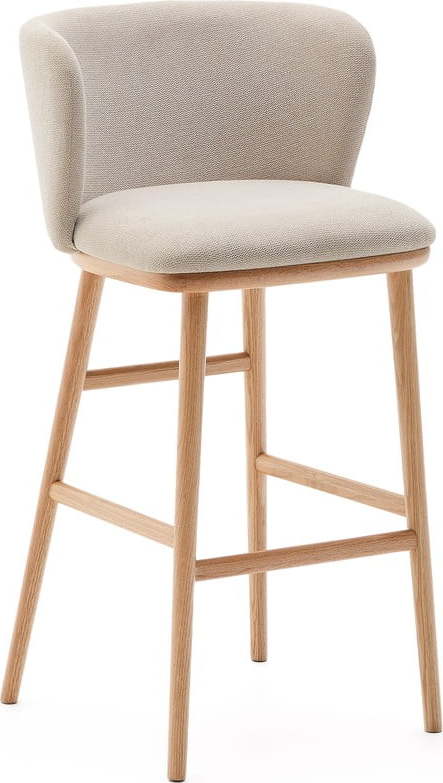 Béžová barová židle (výška sedáku 75