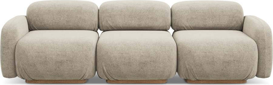 Béžová modulární pohovka z textilie bouclé 270 cm Ailani – Makamii Makamii