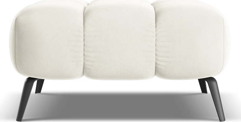 Bílá sametová podnožka Nalu – Makamii Makamii