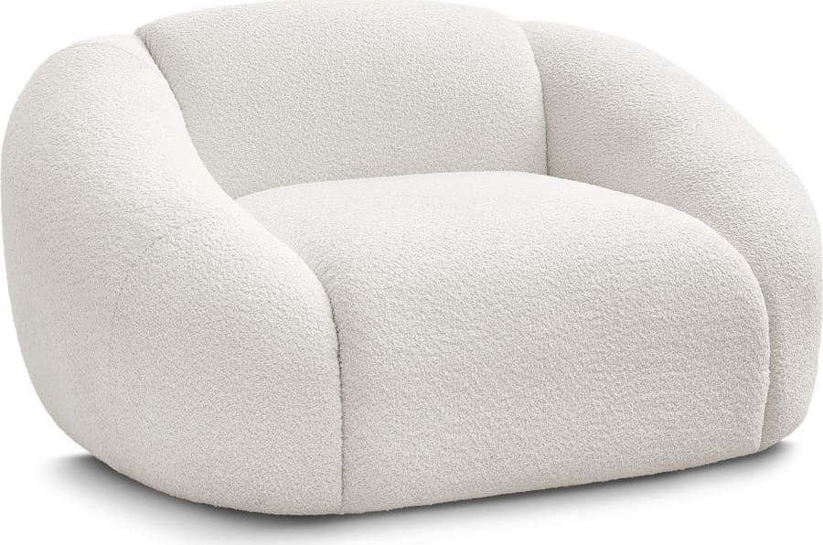 Bílé křeslo z textilie bouclé Tina – Bobochic Paris Bobochic Paris