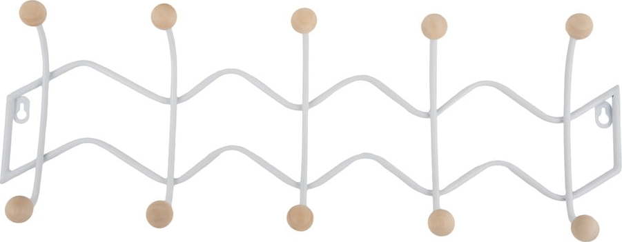 Bílý kovový nástěnný věšák 61 cm Zig Zag – PT LIVING PT LIVING