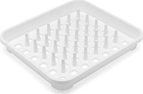 Bílý plastový odkapávač 38x33