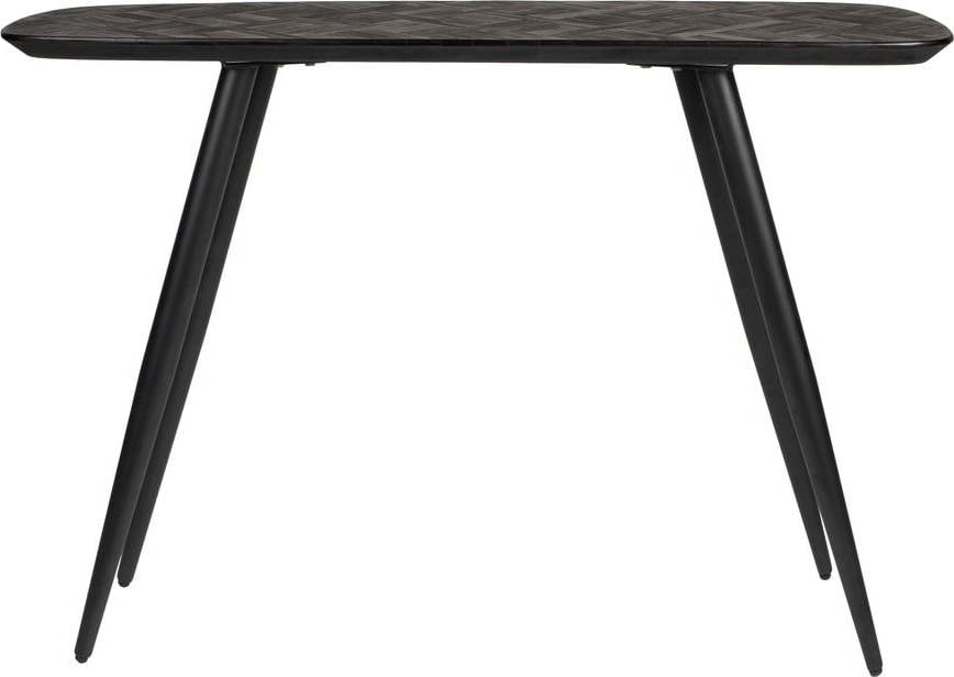 Černý konzolový stolek z teakového dřeva 37x118 cm Webster – White Label White Label