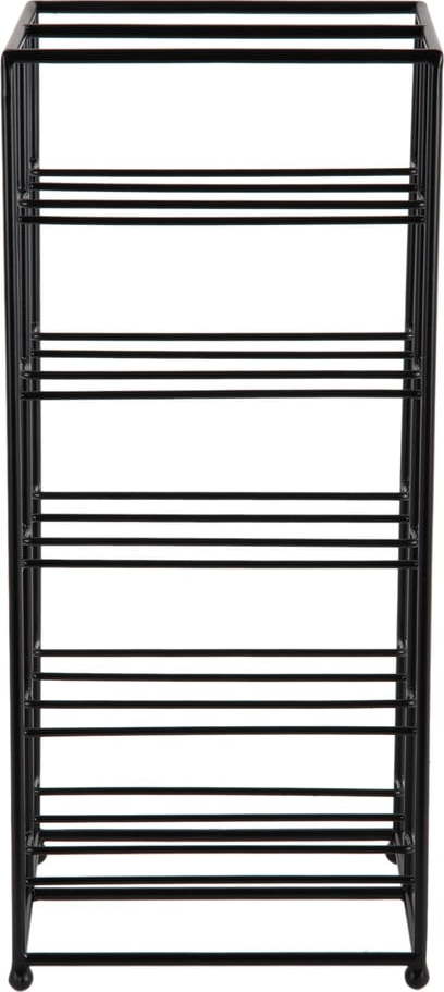 Černý kovový regál na víno počet lahví 10 25x57x22