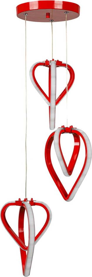 Červené kovové LED závěsné svítidlo ø 20 cm Sevinc – Squid Lighting Squid Lighting