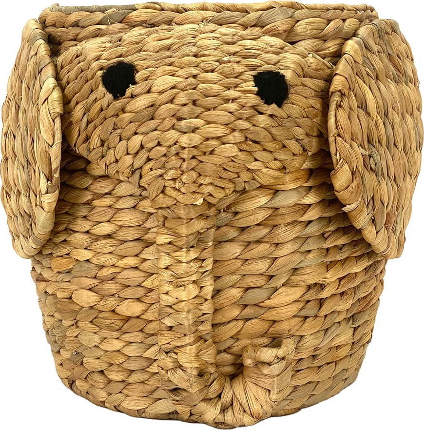 Dětský koš na hračky z vodního hyacintu v přírodní barvě ø 30x35 cm Elephant – Compactor Compactor