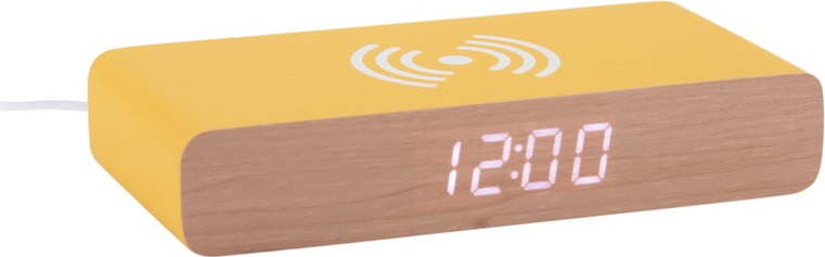 Digitální budík s bezdrátovou nabíječkou Retro Flat LED – Karlsson Karlsson
