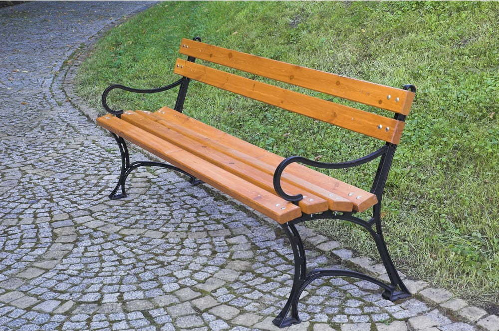 Dřevěná zahradní lavice v přírodní barvě – Rojaplast Rojaplast