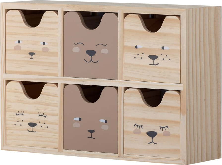 Dřevěný dětský organizér na hračky v přírodní barvě 27x8x18 cm Calle – Bloomingville Mini Bloomingville Mini