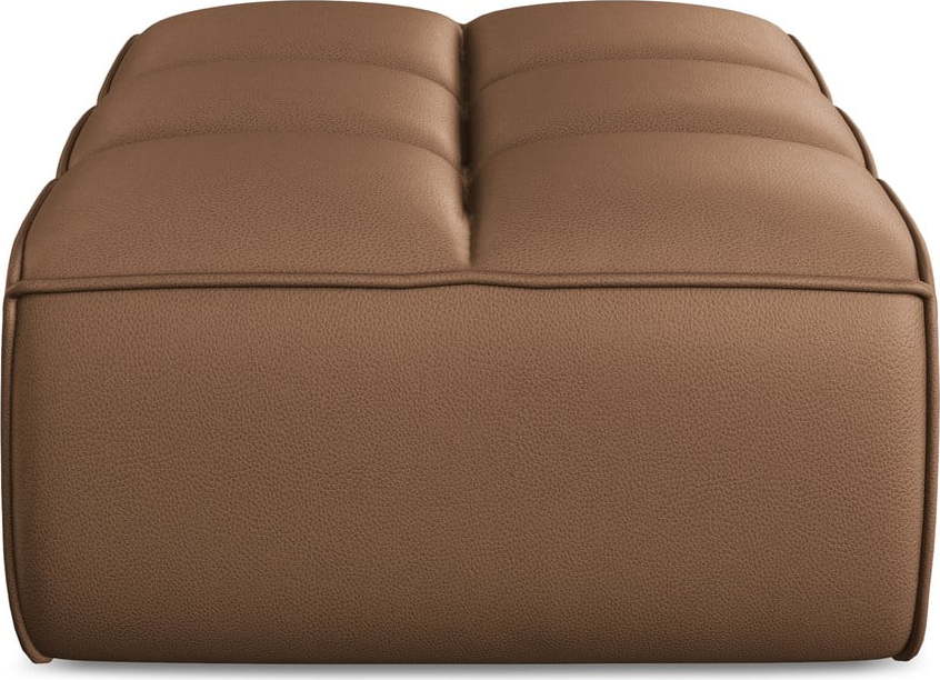 Hnědá modulární podnožka z imitace kůže Kalai – Makamii Makamii