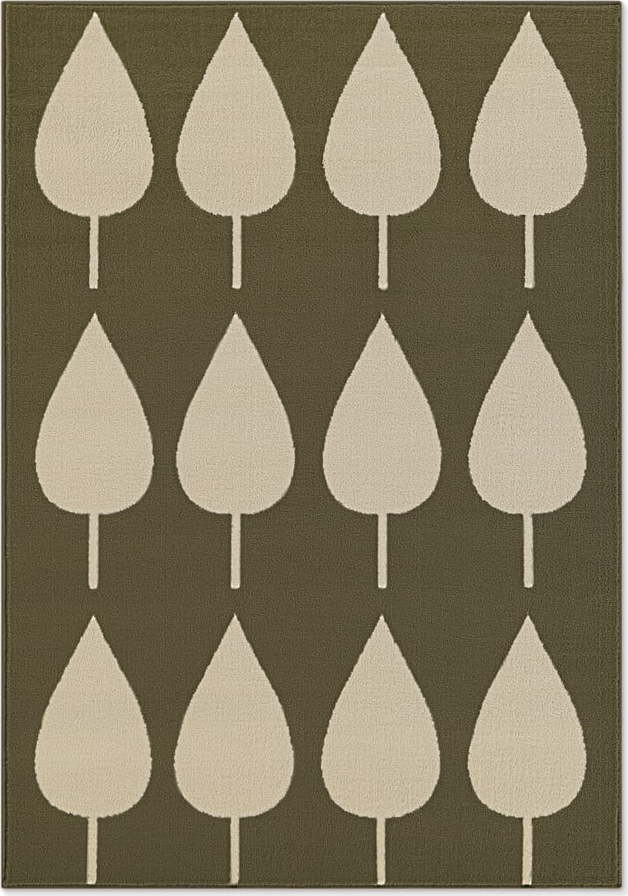 Khaki dětský koberec 160x235 cm Lovely Leaves – Hanse Home Hanse Home