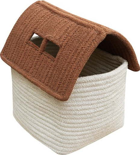 Krémový látkový dětský koš na hračky 22x22x34 cm House Toffee – Lorena Canals Lorena Canals