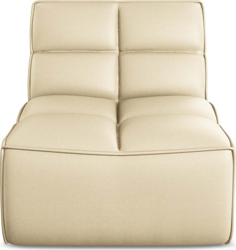 Krémový modul pohovky z imitace kůže Kalai – Makamii Makamii