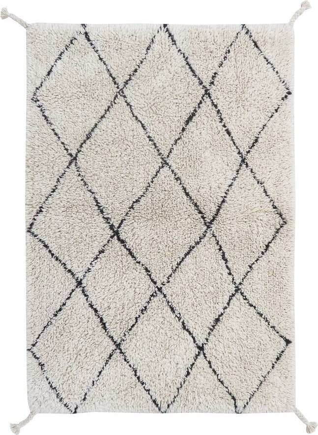 Krémový pratelný ručně tkaný bavlněný koberec 70x100 cm Mini Bereber – Lorena Canals Lorena Canals