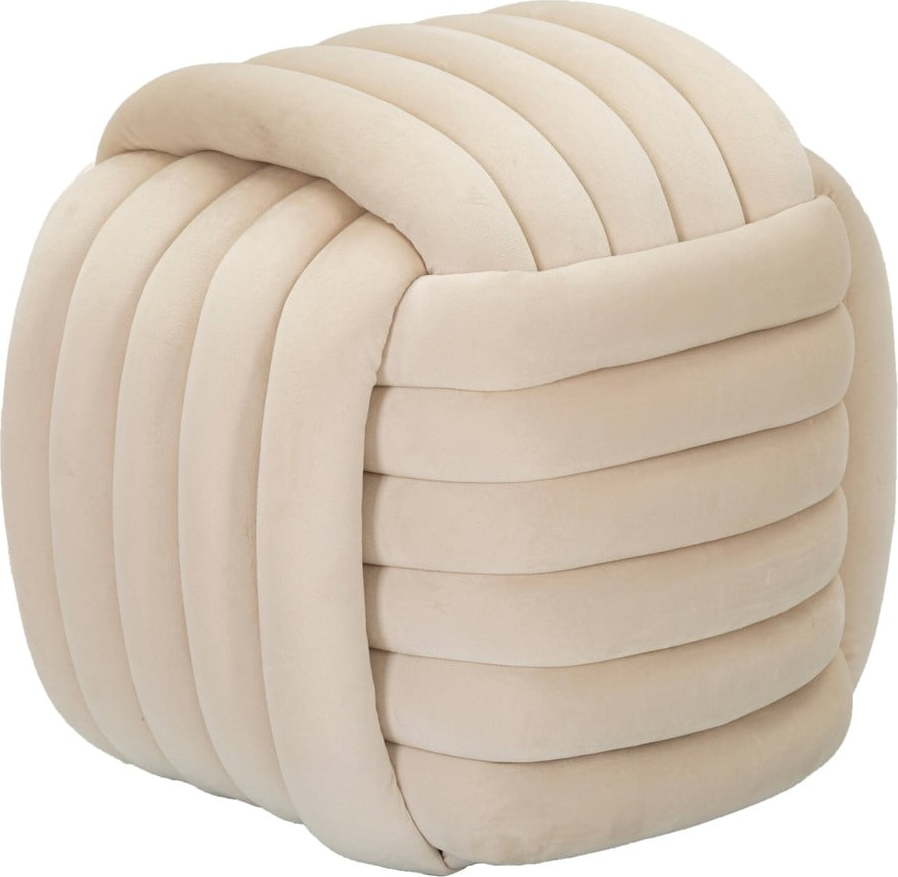 Krémový sametový taburet Softy – Mauro Ferretti Mauro Ferretti