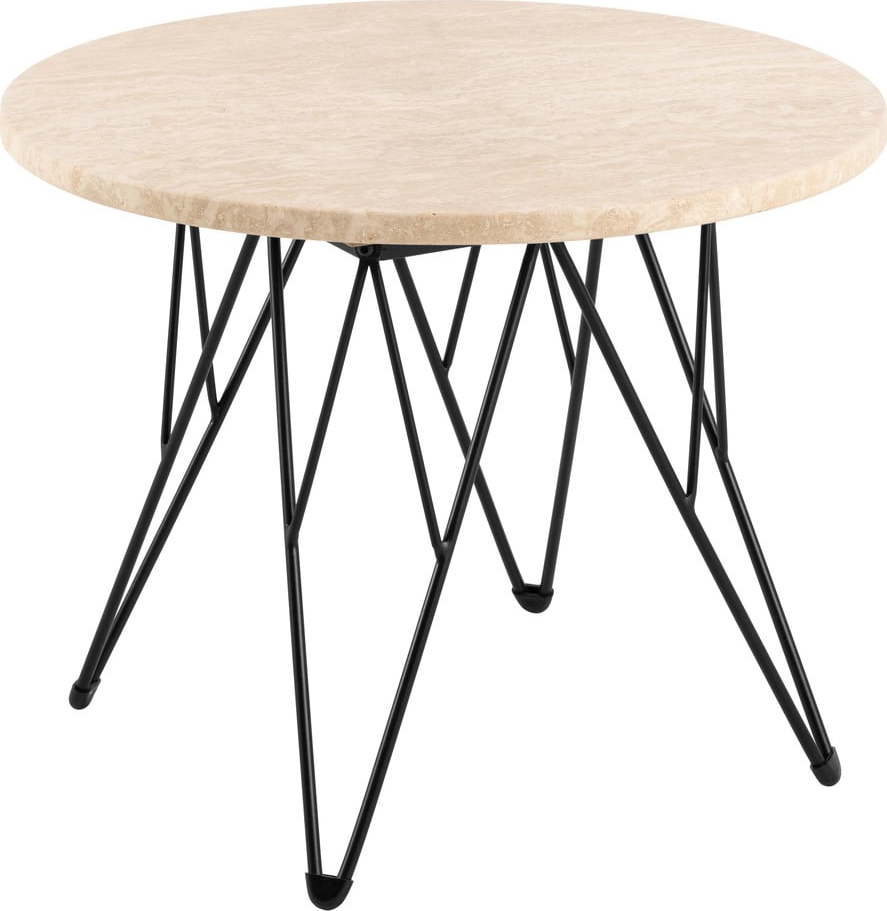 Kulatý odkládací stolek s deskou v dekoru mramoru ø 55 cm Prunus – Actona Actona