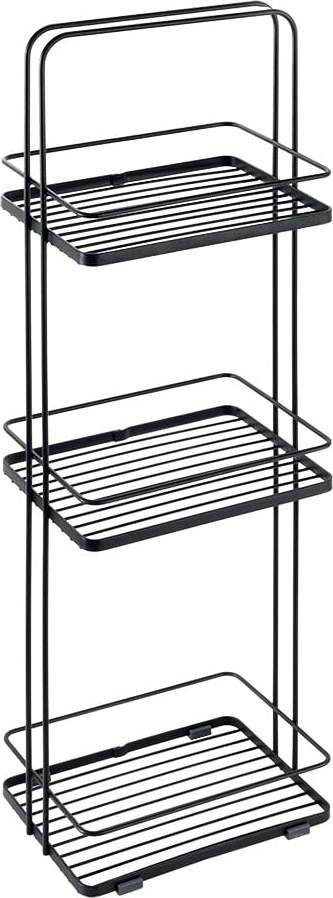 Matně černá ocelová koupelnová polička Lava – Metaltex Metaltex