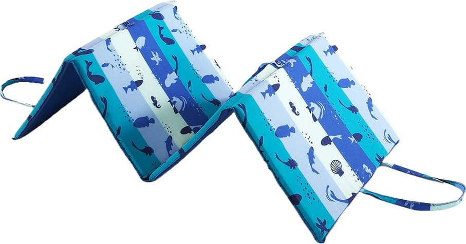 Modrý zahradní podsedák na lehátko 49x137 cm Fishes – B.E.S. B.E.S.