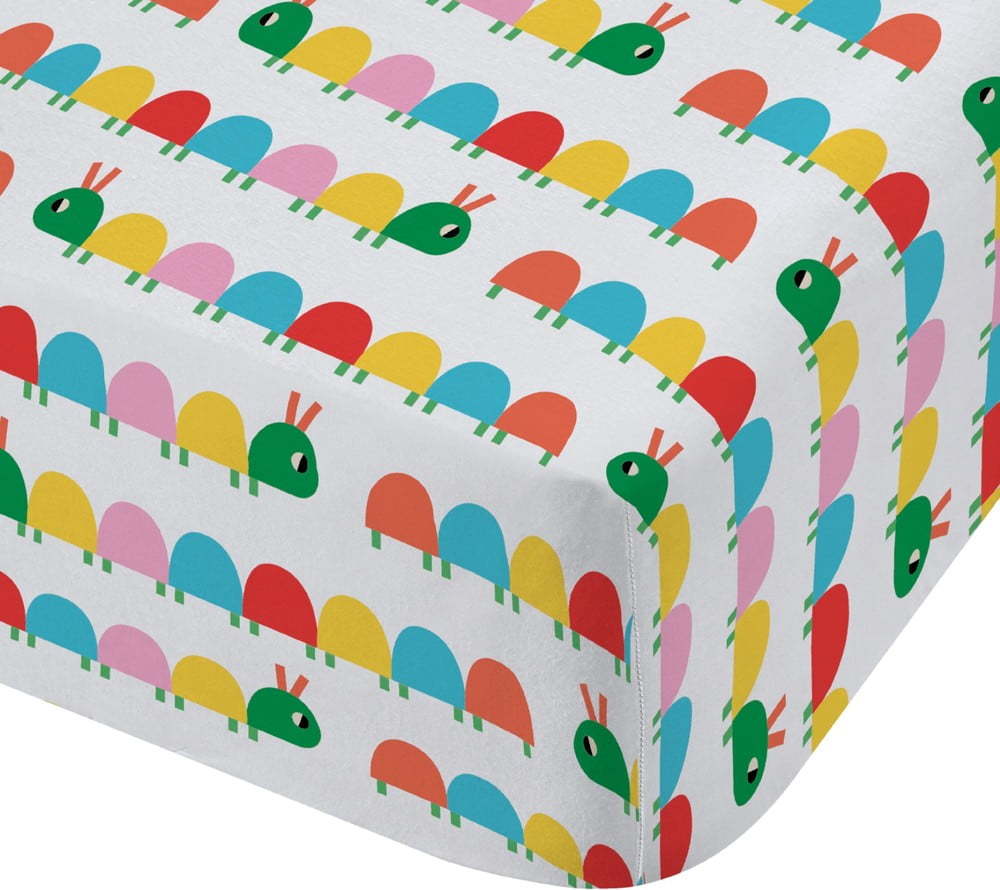Napínací dětské prostěradlo do postýlky 70x140 cm Curious Caterpillar – Catherine Lansfield Catherine Lansfield