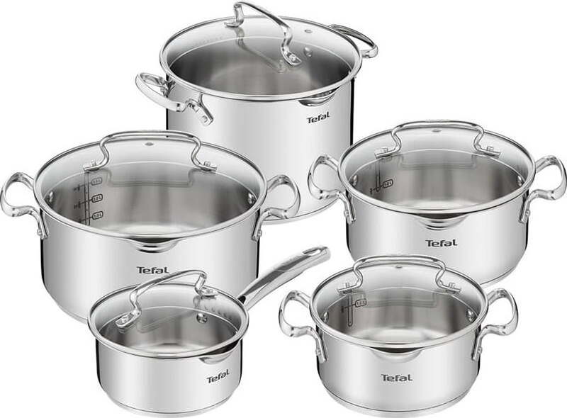 Nerezová sada nádobí 10 ks DUETTO+ G719SA55 – Tefal Tefal