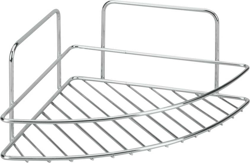 Ocelová koupelnová polička v leskle stříbrné barvě Luxy – Metaltex Metaltex