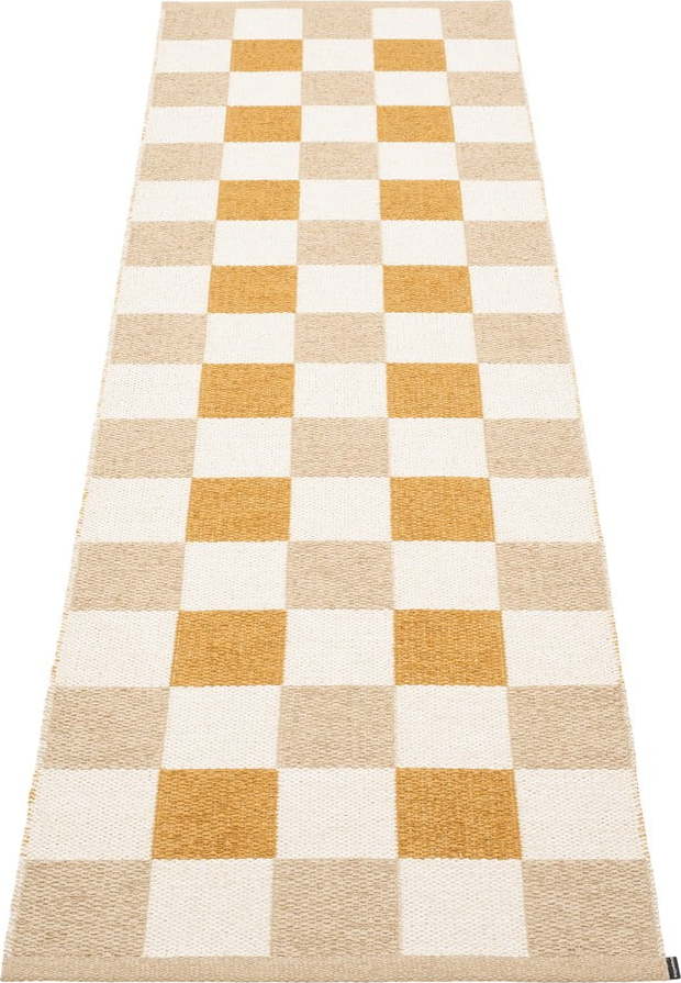 Okrově žluto-béžový vnitřní a venkovní běhoun 70x240 cm Pix Vanilla Ochre – Pappelina Pappelina