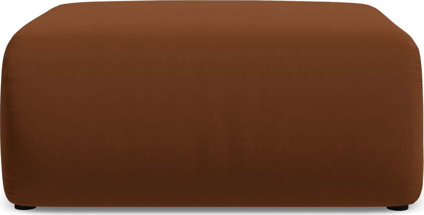 Oranžová/hnědá sametová podnožka Ekahi – Makamii Makamii