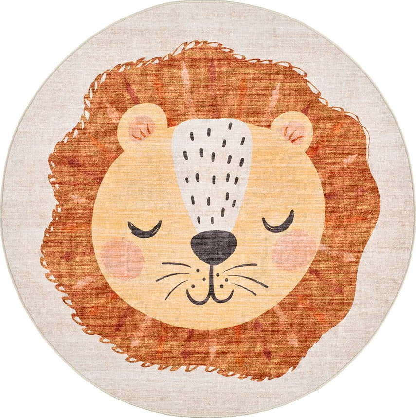 Oranžovo-krémový pratelný dětský koberec ø120 cm Candy – Universal Universal