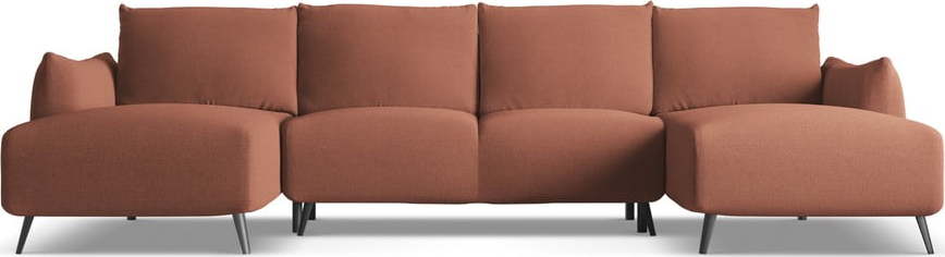 Růžová rohová pohovka Malie – Makamii Makamii