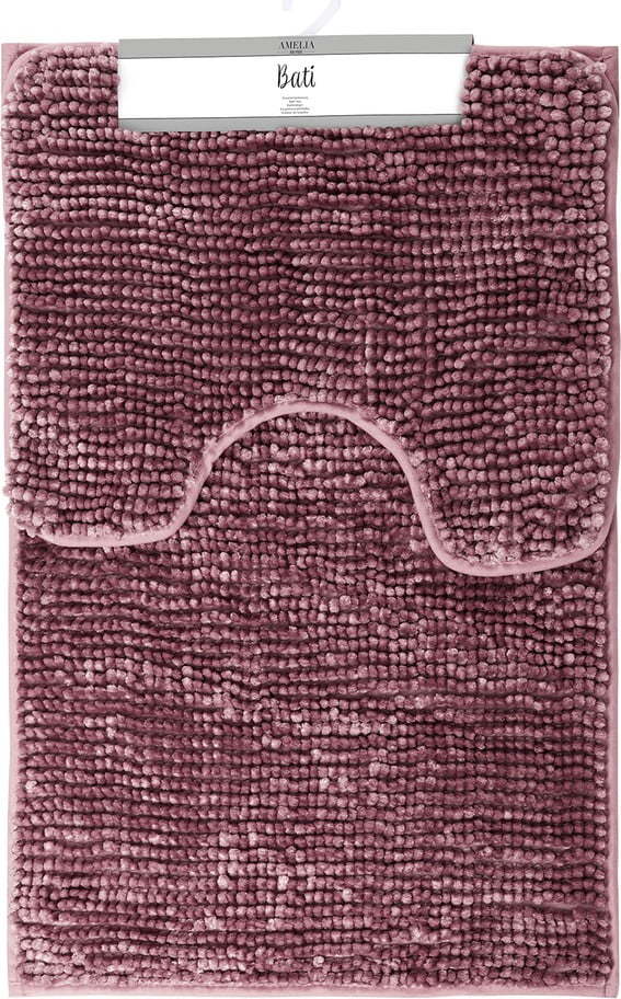 Sada 2 fialových koupelnových předložek AmeliaHome Bati Restilo