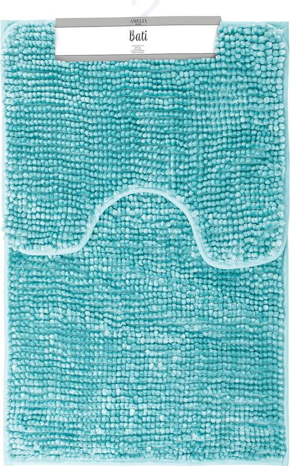 Sada 2 modrých koupelnových předložek AmeliaHome Bati Restilo
