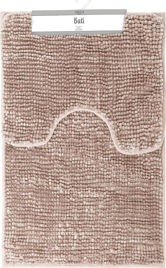 Sada 2 pudrově růžových koupelnových předložek AmeliaHome Bati Restilo