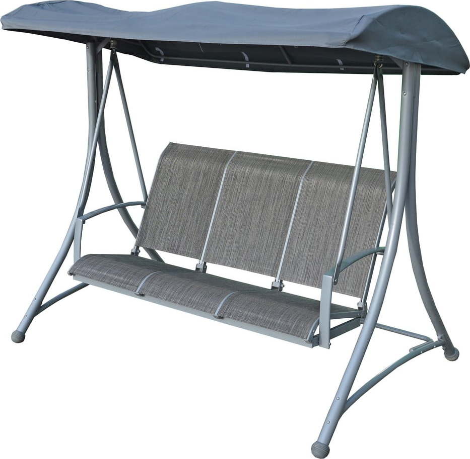 Šedá kovová zahradní houpačka Hollywood – Rojaplast Rojaplast