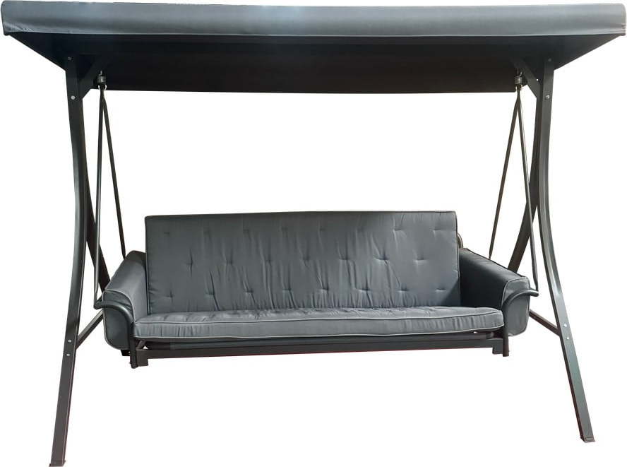 Šedá kovová zahradní houpačka Madrid – Rojaplast Rojaplast