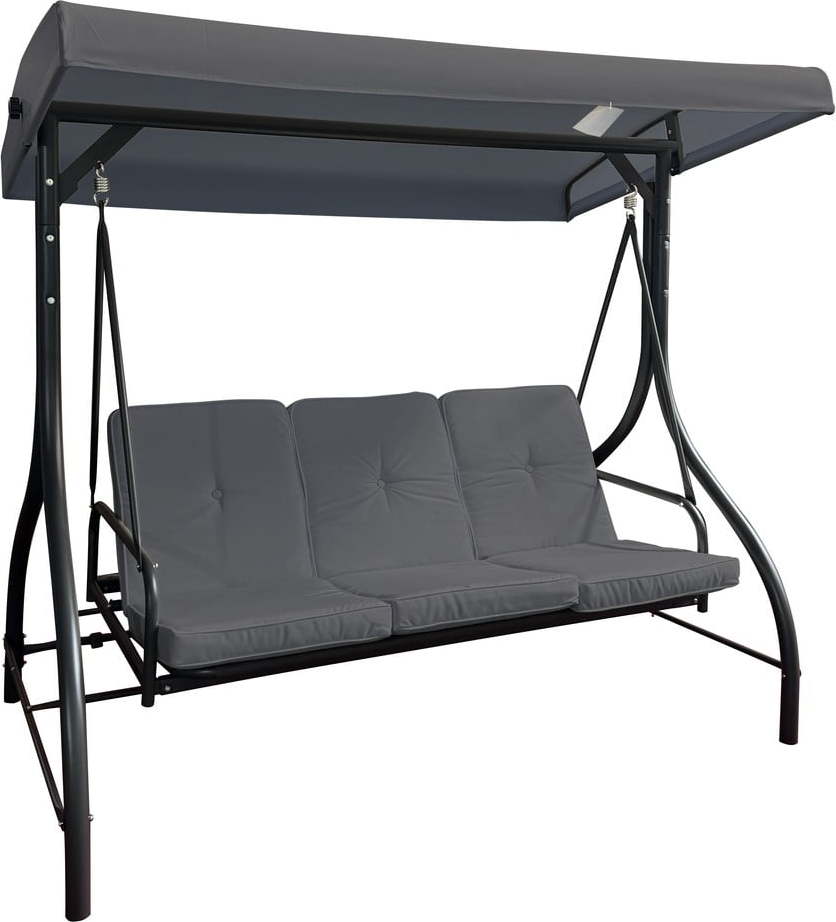 Šedá kovová zahradní houpačka Paris – Rojaplast Rojaplast