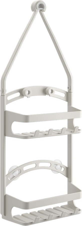 Šedá závěsná plastová koupelnová polička – Metaltex Metaltex