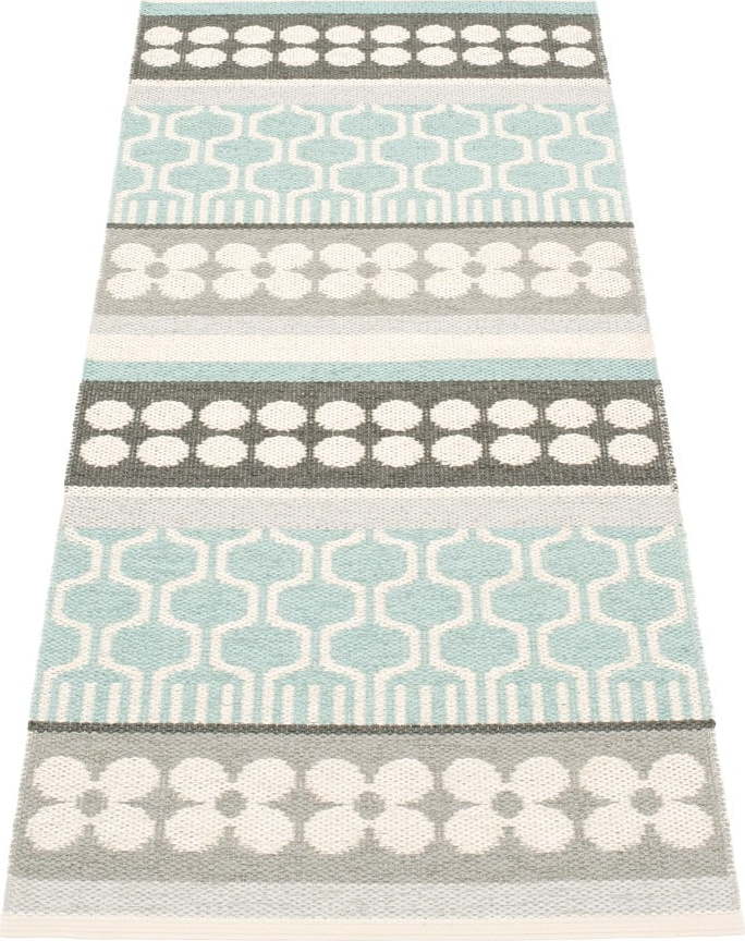 Šedo-tyrkysový vnitřní a venkovní běhoun 70x180 cm Asta Pale Turquoise – Pappelina Pappelina