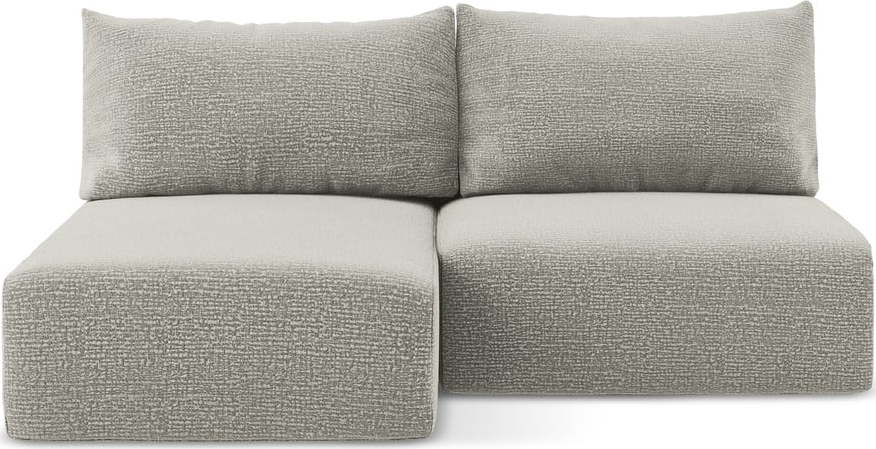 Světle šedá rozkládací/s úložným prostorem rohová pohovka (levý roh) Kalena – Makamii Makamii